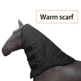 thumbnail image 1 of Colaxi Couvre-Cou Cheval Protection du Cou avec Sangles Réglables pour Chaleur Fournitures Équestres Épaissi Rempli Imperméable Foulard à Capuche Noir, 1 of 8