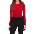 thumbnail image 4 of Womens Crew Neck s Long Sleeve Shirts Compression Tops High Stretch Buttery Soft Pairs With Jeans Or Skirts Travel Ready Staple Versatile Layering Staple, 4 of 4