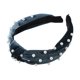 thumbnail image 1 of Unique Bargains 1 pieza Bling Twisted Faux Pearl Velvet Headwear Headwear Hairband para mujer azul 1.2 pulgadas de ancho, 1 of 7