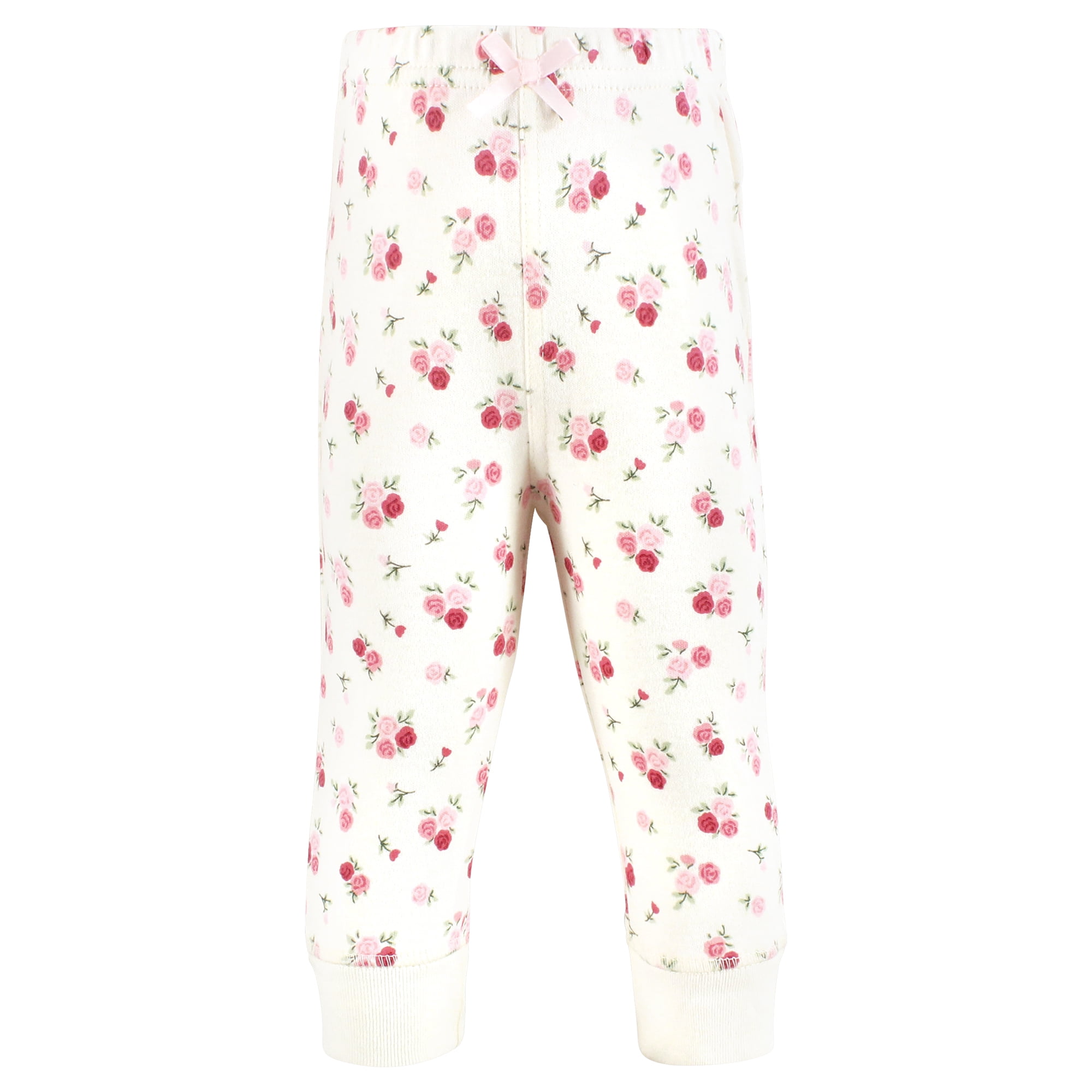 Hudson Baby Girls Cotton Pants and Leggings, Antique Rose, 0-3 Months