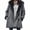 S2510-Dark Gray, variant on Womens Fleece Lined Denim Jacket Hooded Toggle Button Thick Warm Winter Coat Vintage Loose Fit Outerwear for Daily Work Casual Wear XL