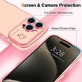 thumbnail image 3 of for iPhone 15 Pro Case Cute Curly Wave Frame Shape Phone Cases, Thin Slim Luxury Plating Wavy Edge Soft TPU Bumper Shockproof Rubber Protective Cover for Women Girls, Love Heart-Pink, 3 of 15