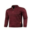 thumbnail image 2 of Men‘s Autumn Stand Collar Zipper Pullover with Long Sleeve, 2 of 5