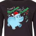 thumbnail image 4 of Inktastic I Want a Hippopotamus for Christmas Hippo in Santa Hat Long Sleeve Youth T-Shirt, 4 of 5