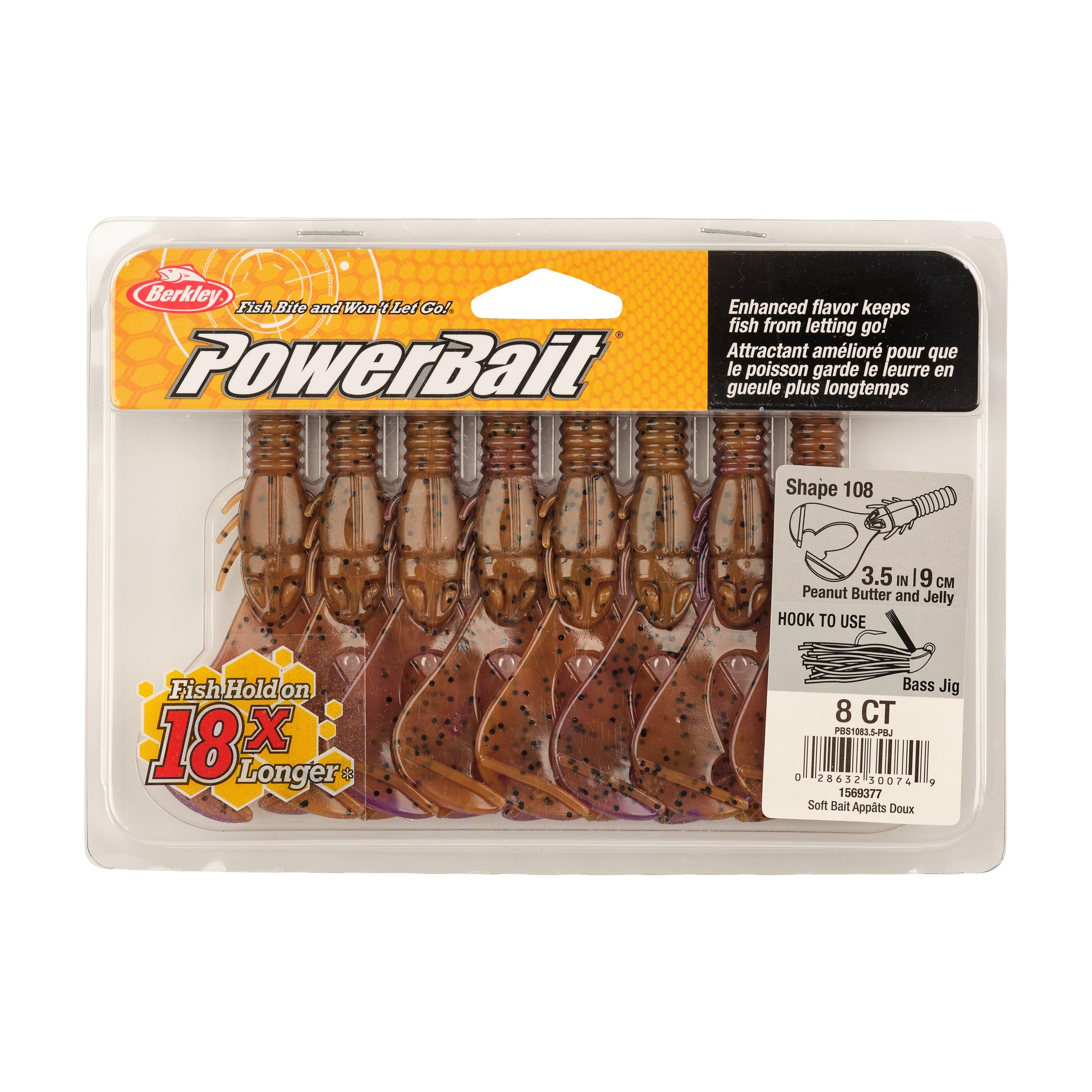 Berkley PowerBait® Shape 108, 3.5 in, Peanut Butter and Jelly