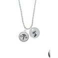 thumbnail image 2 of Delight Jewelry Silvertone Domed Black OD Silvertone Script Initial Disc - I - Charm Necklace, 20"+3", 2 of 4