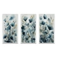 thumbnail image 2 of Designart "Leaf Foliage And Flowers Blue III" Floral Leaves Framed Wall Art Set Of 3 - Blue Leaves Frame Gallery Wall Set For Home Decor, 2 of 7
