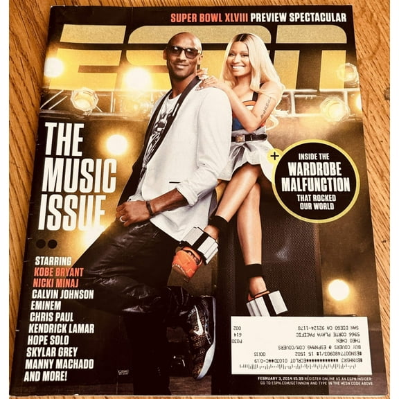 Kobe Bryant Nicki Minaj cover 2014 ESPN Magazine Music Issue