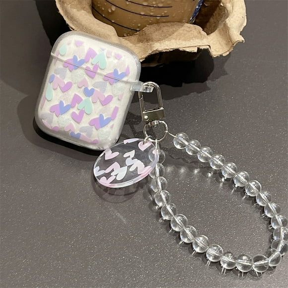 Étui Brillant Pailleté à Fleurs pour AirPods 1 2 3, Bracelet de Protection d'Écouteurs Bluetooth Sans Fil pour Apple AirPods Pro 2e Funda