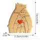 thumbnail image 4 of Personalized Wooden Bear Family Puzzle with 2-6 Name Animal Figurines Wooden Sculpture Christmas Birthday Gifts Art Puzzle Decor (3 Names), 4 of 5