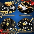 thumbnail image 4 of Gold Accent Graduation Banner Navy Blue Congrats Backdrop Graduation Cap Diploma Scroll Grad Display for Graduation Party College Graduation Grad Ceremony, 4 of 9