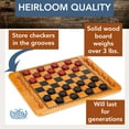 thumbnail image 3 of WE Games Vintage Checkers Board Game Set with 14.5 inch Solid Wood Board and 24 Red/Black Checkers, 3 of 10