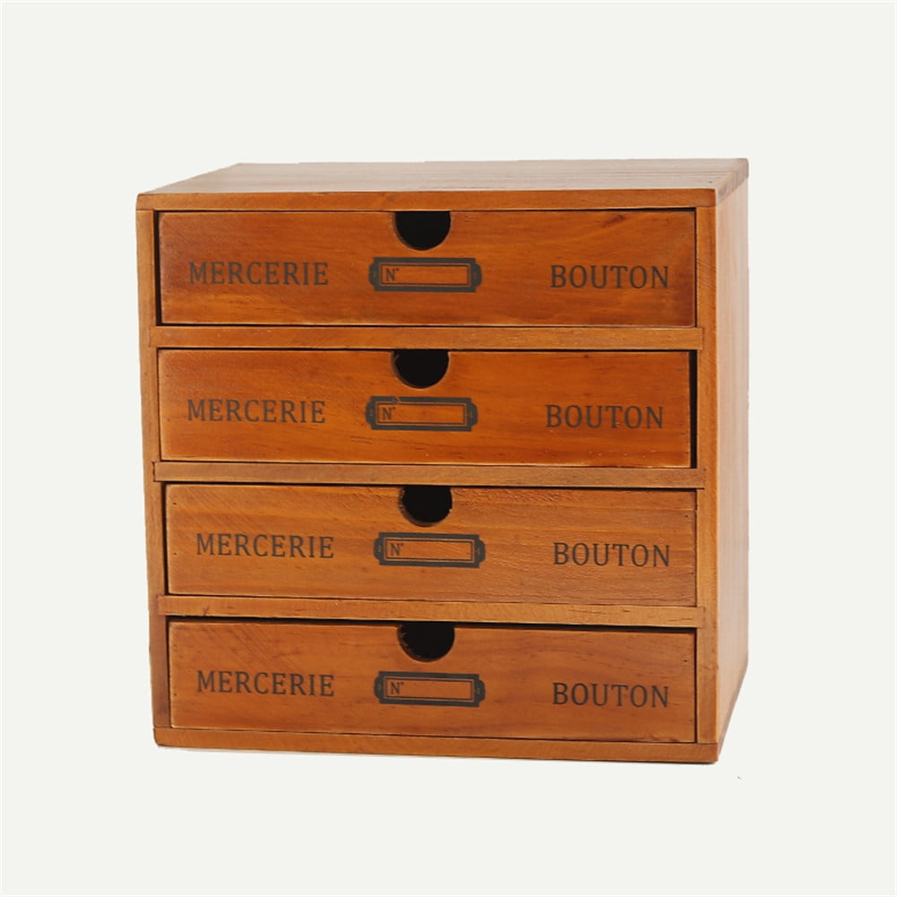 Wooden Storage Drawer 4layer Home Storage Multifunctional