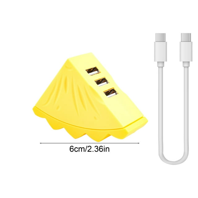 Leodye 1PCS Hub USB en Forme de Fruit 3 Ports Charge & Transfert de Données Design Ordinateur Portable Bureau Accessoire Multifonctionnel -11.81 Pouces