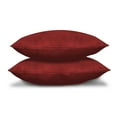 thumbnail image 2 of Pack of 2 Solid Faux Suede Soft Decorative Retangular Lumbar Pillow Covers for Sofa Living Room and Bedroom (12 x 18, Red), 2 of 4
