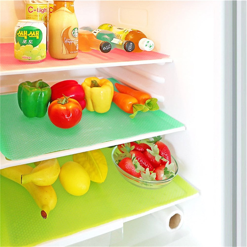 Refrigerator Pad Can Be Cut Refrigerator Mats 6 PCS Antifouling Moisture Absorption Pad Multifunctional Vegetable Fruits Fresh Pad Fridge Pads Drawer Table Placemats Blue