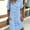 Blue, variant on Zukuco Women's Dress Summer Casual Collar Button Down Short Sleeve Tunic Shirt Dress with Pockets, S