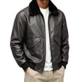 thumbnail image 3 of Miqool Biker Jacket for Men Faux Leather Zip Up Stand Collar Long Sleeve Motorcycle Coats with Pockets, 3 of 8