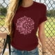 thumbnail image 1 of Fiudx Tops para Mujer Blusa de Manga Corta con Estampado de Moda para Mujer, Divertida Camiseta con Cuello Redondo, 1 of 4