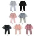 thumbnail image 5 of 2-8T Girls Footless Leggings Tights with Ruffle Tutu Skirts Kids Culottes Ballet Pantskirt, 5 of 5