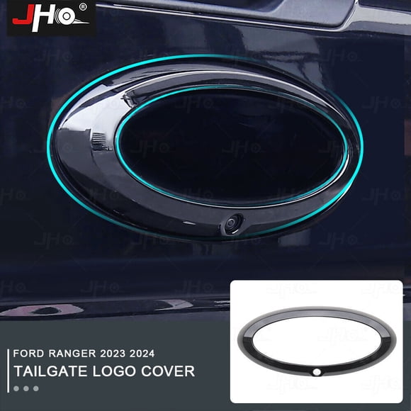 Glossy Black Tailgate Logo Badge Decor Protector Cover Decoration for Ford Ranger 2023 - 2024-