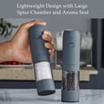 thumbnail image 4 of Electric Salt and Pepper Grinder Set, USB Rechargeable, Automatic Salt and Pepper Mill Grinder with Adjustable Coarseness, Electric Salt Shakers, LED Light, Refillable (2 Packs, Black), 4 of 6