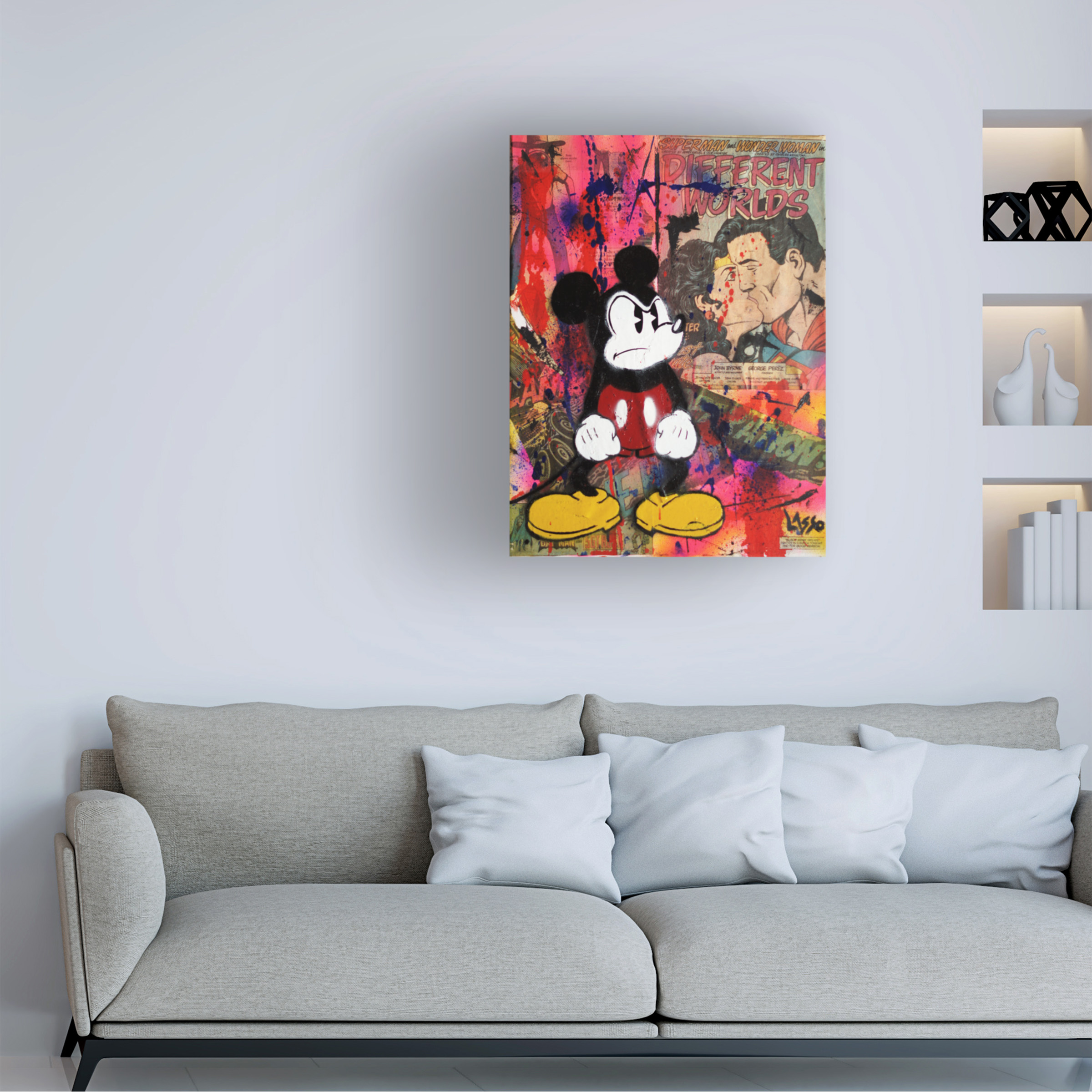 Trademark Fine Art 'Angry Mickey' Canvas Art by Sr.LaSso