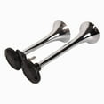 thumbnail image 6 of Loud Dual Trumpet Train Air Horn System Kit For Car / Truck 12V Chrome + Black, 6 of 6