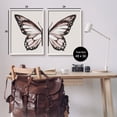 thumbnail image 3 of Stupell Muted Symmetrical Butterfly Wings Animals & Insects Painting White Framed Art Print Wall Art, Set of 2, 3 of 8