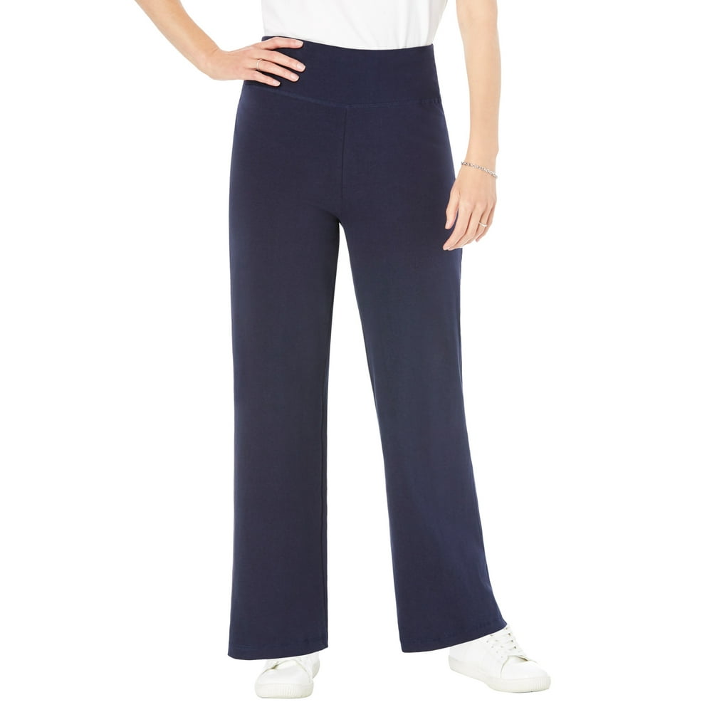 wide leg navy trousers ladies