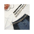 thumbnail image 3 of INSPIRE CHIC Women's Belt Fashion Round Buckle Leopard Snake Print Slim Belts for Jeans Dresses 105x1.8cm/41.3x0.7" Black, 3 of 6