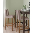 thumbnail image 2 of Brown Ombre Bar Stool Covers Set of 4, Modern Abstract Art Farmhouse Gradient Stretch Washable Bar Chair Covers with Backs, Removable Pub Counter Height Chair Cover for Kitchen Dining Room Cafe, 2 of 7