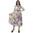 thumbnail image 2 of Moomaya Printed Swing Dress Women Midi Dress Short Sleeve Casual Work Dress, 2 of 6