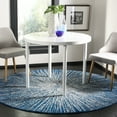 thumbnail image 3 of SAFAVIEH Evoke Vana Abstract Area Rug, Navy/Ivory, 8' x 8' Round, 3 of 11