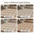 thumbnail image 7 of ODIKA 8'x10' Tan Brown Modern Geometric Plaid Checkered Washable Area Rug Contemporary Square Grid Motif with Neutral Tonal for King Size Bedroom Under Bed, Master Suite, Non-Shedding, Easy Care, 7 of 7