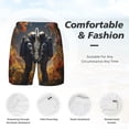 thumbnail image 5 of Lsque Mens Swim Trunks Romantic Flower Astronaut Couple Pattern - Bathing Suit Compression Liner - Beach Swim Shorts Swimwear - (S-3XL) - Stretch Quick Dry -Small, 5 of 9