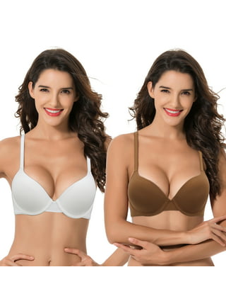 Women's Strapless Push Up Bra Full Coverage Padded Underwire Adjustable  Multiway Bandeau Bras 