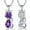 Clear, variant on Kitten Cat Pendant Necklace for Women Purple Cubic Zirconia Ginger Lyne Collection