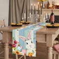 thumbnail image 2 of Table Runners 72 Inches Long Dress Scarves, Easter Bunny Farmhouse Kitchen Table Runner, Coffee Tablerunners, Spring Watercolor Eggs Flower Wood Grain 14x72 Inch, 2 of 9