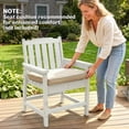 thumbnail image 5 of Outsunny All-Weather Patio Chair, HDPE Patio Dining Chair, Heavy Duty Wood-Like Outdoor Furniture, White, 5 of 9
