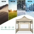 thumbnail image 6 of COBIZI 10x10 Pop Up Canopy with Sidewalls Heavy Duty Party Tent with Removable Awning Easy Up Outdoor Canopy Wedding, All Season Windproof&Waterproof with Roller Bag UPF 50+, Khaki, 6 of 7