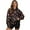 Black-Christmas Candy Cane, variant on American Flag Eagle Print Women Sweater Tops Long Sleeve Sweatshirt Trendy Crewneck Pullover Tops Plus Size, Size L
