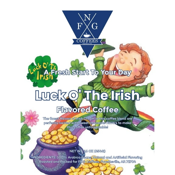 FNG Coffees- Luck O' The Irish Flavored Coffee- Ground