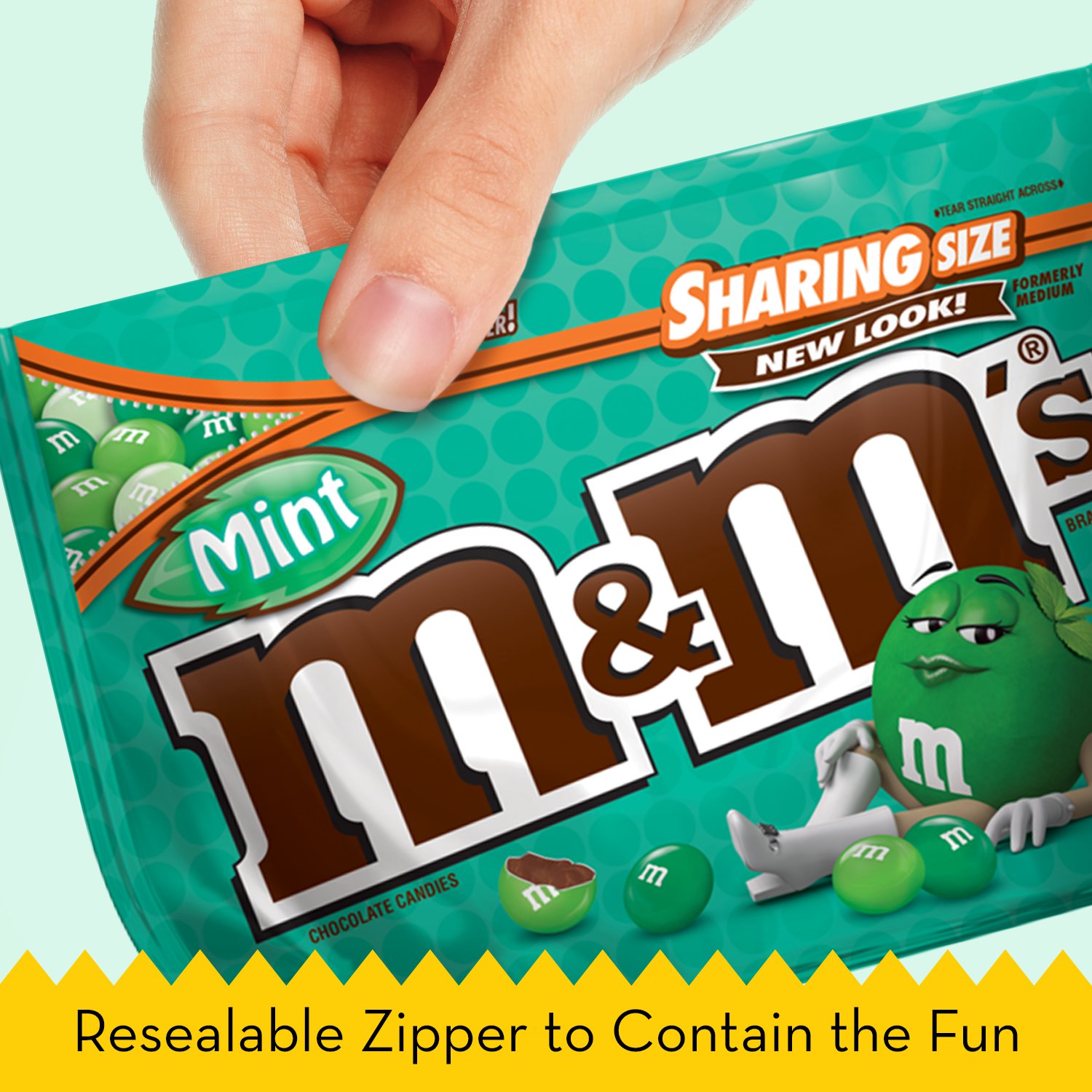 M&M's Dark Chocolate Mint Candy, Sharing Size - 9.6 oz Bag - image 4 of 7