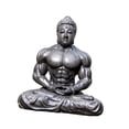 thumbnail image 4 of Flynix Mini Buddha Statue Portable Retro Buddhism Figure for Landscape Office Decor black, 4 of 10