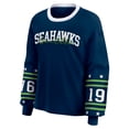thumbnail image 2 of Women's WEAR by Erin Andrews College Navy Seattle Seahawks Plus Size Sport Long-Sleeve T-Shirt, 2 of 5