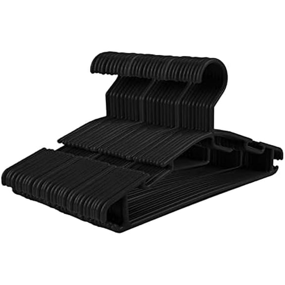 Toddler Hangers Plastic Hanger for Toddler Clothes Baby Hangers 60 Pack Kids Children Hanger Black