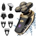 thumbnail image 1 of Head Shavers For Bald Men-Flowind Electric Razor For Men With Led Display, Faster-Charging 5D Floating Waterproof Mens Shaver With Hair Clippers,Nose Hair Trimmer Gold, 1 of 7