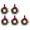 Red-5PCS, variant on Yucurem 2 Pieces Christmas Mini Wreaths for Cabinet Kitchen, 11.8 Inch Hanging Small Christmas Wreaths with Red Bows & Berry for Indoor Outdoor Window Door Wall Decor