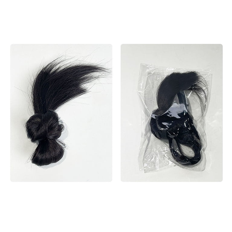 Barrettes Clip On Feathered Bun Wig Messy Bun Hair Piece  display picture 1